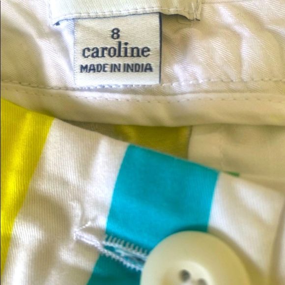 CROWN & IVY Rainbow Striped 
 5 Inch Inseam Caroline Shorts Sz 8 - Picture 2 of 9